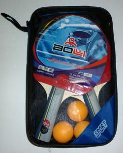 Набор для настольного тенниса  6005 B BoliPai (в квадратном чехле 2 ракетки 3 шара)