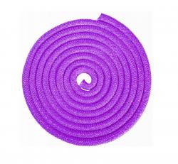 Скакалка для художественной гимнастики с люрексом 3,0м 160гр фиолетовая