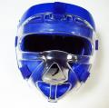 Шлем-маска кожа синий