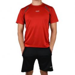 Форма спортивная CLIFF 2994 красно-черная (футболка + шорты)