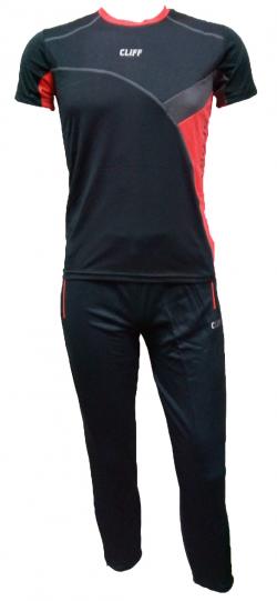  Форма спортивная CLIFF 132B серая (футболка + брюки)